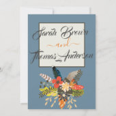 FARBFARBENE BURUE BOHO FLORAL EINLADUNG (Rückseite)