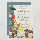 FARBFARBENE BURUE BOHO FLORAL EINLADUNG (Vorne/Hinten)