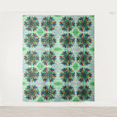 FARBFARBENE GEOMETRISCHE TEARDROPS WASSERFARBENPAT WANDTEPPICH (Vorderseite)