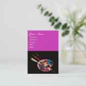 FARBFARBENE PALETTE, BRÜSSEL, Lila Visitenkarte (Stehend Vorderseite)