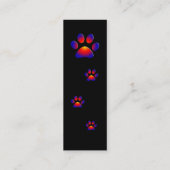 FARBFARBENE PFLEGE, Schwarz-weiße Perle Mini Visitenkarte (Rückseite)