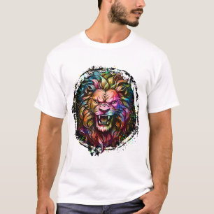 FARBFARBENER GEOMETRISCHER ABSTRAKT MAJESTISCHER L T-Shirt