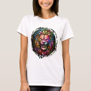 FARBFARBENER GEOMETRISCHER ABSTRAKT MAJESTISCHER L T-Shirt