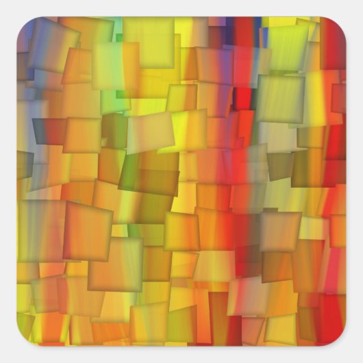 FARBFARBENER RAINBODEN ART. 2 QUADRATISCHER AUFKLEBER (Vorderseite)