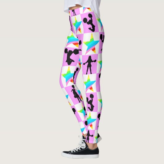 FARBFARBENER RAINBOW STAR CHEERLEADING LEGGINGS (Links)