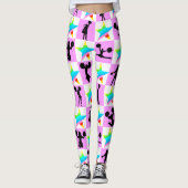 FARBFARBENER RAINBOW STAR CHEERLEADING LEGGINGS (Vorderseite)
