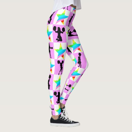 FARBFARBENER RAINBOW STAR CHEERLEADING LEGGINGS (Rechts)