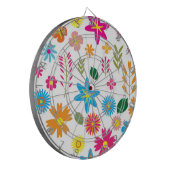 FARBFARBENES BLUMENMUSTER DARTSCHEIBE (Vorderseite Links)