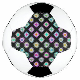 FARBFARBENES BLUMENMUSTER FUßBALL