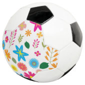 FARBFARBENES BLUMENMUSTER FUßBALL (Dreiviertel)