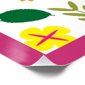 FARBFARBENES BLUMENMUSTER POSTER (Ecke)