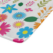 FARBFARBENES BLUMENMUSTER SCHNEIDEBRETT (Ecke)