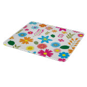 FARBFARBENES BLUMENMUSTER SCHNEIDEBRETT (Ecke)