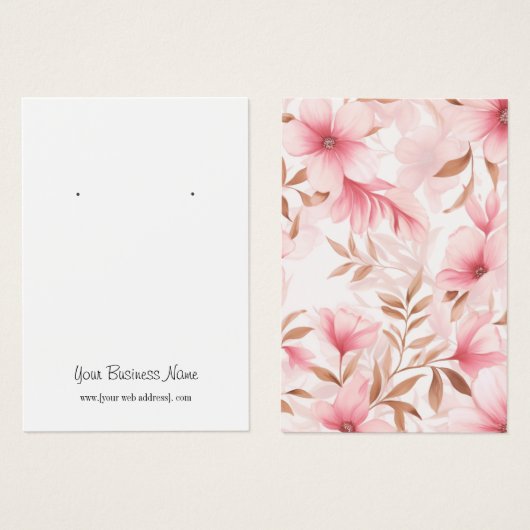 Farbfarbenfrohe Blütenkarte mit benutzerdefinierte (Vorne & Hinten)