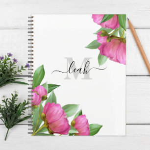 Farbfarbenfrohe Farbe für Rosa Monogramm Planer