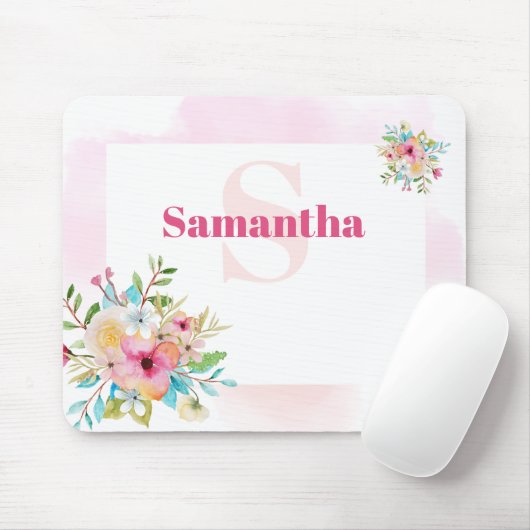 Farbfarbenfrohe, farbige, farbige Monogramm Mousepad (Mit Mouse)