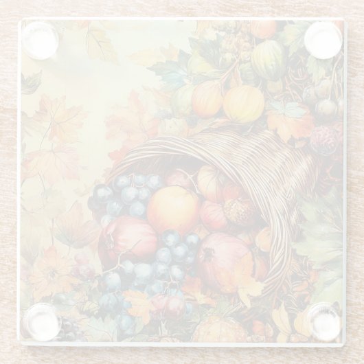 FARBFARBFALL CORNUCOPIA GLASUNTERSETZER (Rückseite)