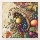 FARBFARBFALL CORNUCOPIA GLASUNTERSETZER (Vorderseite)