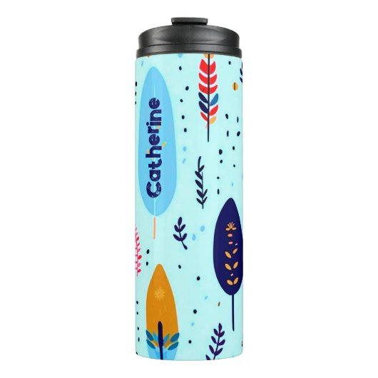 FARBFARBFARBEN MODERNES RETRO BOHO PATTERT THERMOSBECHER (Vorderseite)