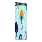 FARBFARBFARBEN MODERNES RETRO BOHO PATTERT THERMOSBECHER (Nach rechts gedreht)