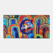 FARBFARBFUNKTION DES STRIPE-MONOGRAS SCHREIBTISCHUNTERLAGE (Vorderseite)