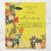 FARBFARBIG BOHO YELLOW WEINETIKETT (Einzelnes Label)