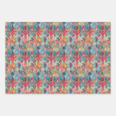 FARBFARBIGE BOHO ECLECTIC GIFT GESCHENKPAPIER SET (Vorderseite 3)