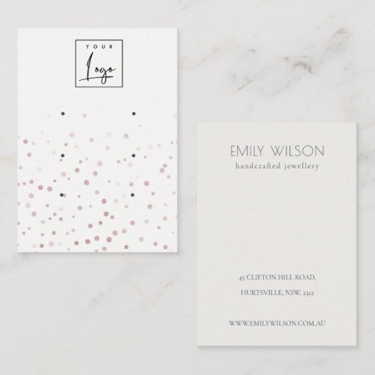 Farbfarbige Konfetti-Logo 3 Vorzeigeanzeige Visitenkarte (Vorne/Hinten)