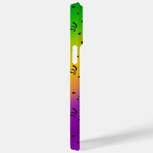 FARBFARBIGE MARDI GRAS MASK MIT GELB LILA Case-Mate iPhone HÜLLE (Rückseite / Rechts)
