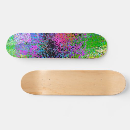 FARBFARBIGE, MODERNE, ABSTRAKTE SPRITZER SKATEBOAR SKATEBOARD (Horizontal)