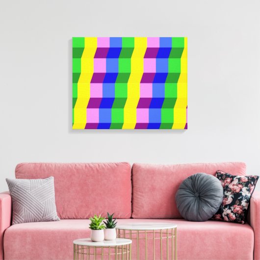 FARBFARBIGE MUSTER LEINWANDDRUCK (Insitu (Wohnzimmer))