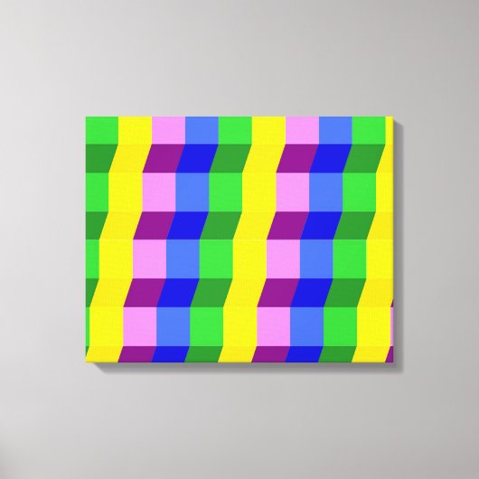 FARBFARBIGE MUSTER LEINWANDDRUCK (Vorderseite)