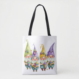 FARBFARBIGE NIEDLICHE MARDI GRAS GNOMES TASCHE