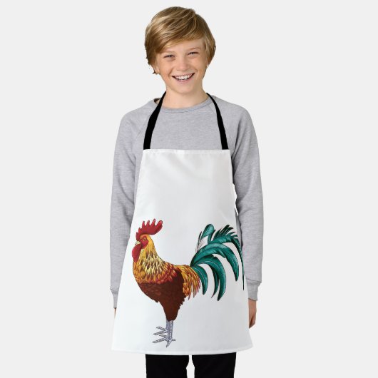 FARBFARBIGE ROOSTER SCHÜRZE (Getragen)