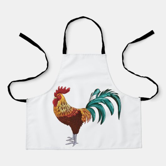 FARBFARBIGE ROOSTER SCHÜRZE (Vorderseite)