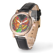 FARBFARBIGE SCHALTFLÄCHE ROT, GOLD GELB SCHWARZ ARMBANDUHR (Winkel)