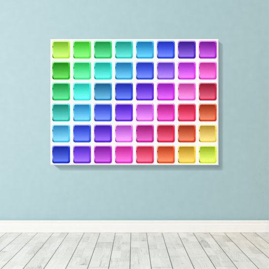 FARBFARBIGE TILPLÄTZE LEINWANDDRUCK (Insitu (Holzboden))