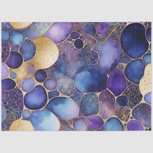 Farbfarbiges Abstrakt-Tinte-Kunstdruckpapier Seidenpapier (Vorderseite)