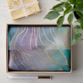 Farbfarbiges Abstrakt-Tinte-Kunstdruckpapier Seidenpapier (Geschenk)