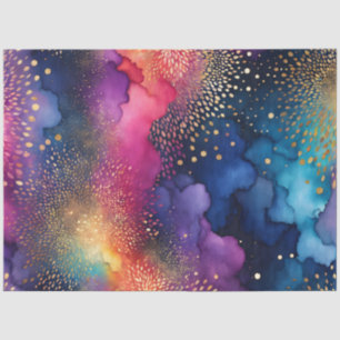Farbfarbiges Abstrakt-Tinte-Kunstdruckpapier Seidenpapier