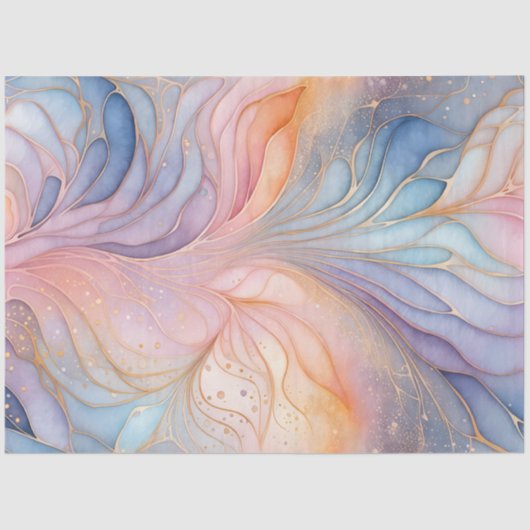 Farbfarbiges Abstrakt-Tinte-Kunstdruckpapier Seidenpapier (Vorderseite)