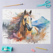 Farbfarbiges Papier für das Pferdegeflecht (Basteln)