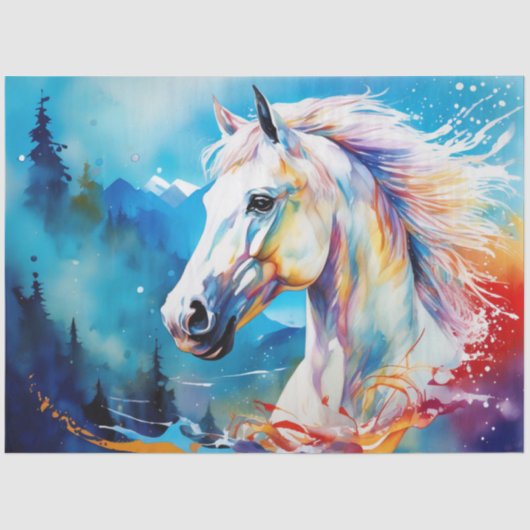 Farbfarbiges Papier für das Pferdegeflecht (Vorderseite)