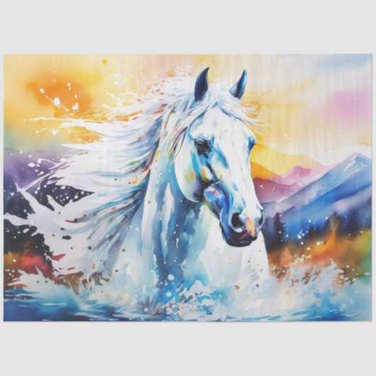 Farbfarbiges Papier für das Pferdegeflecht (Vorderseite)