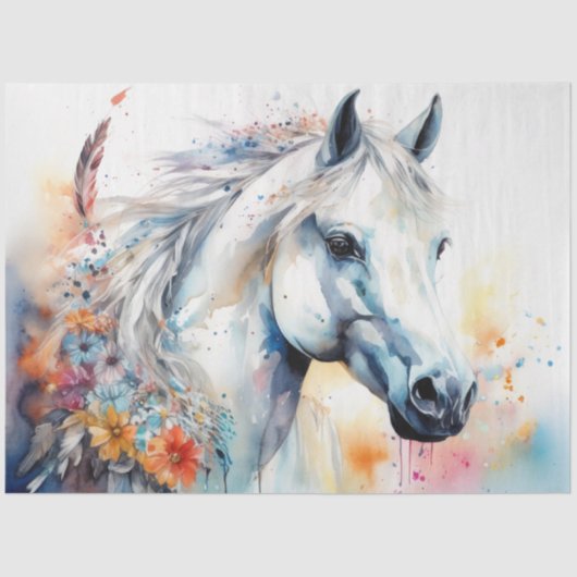 Farbfarbiges Papier für das Pferdegeflecht (Vorderseite)