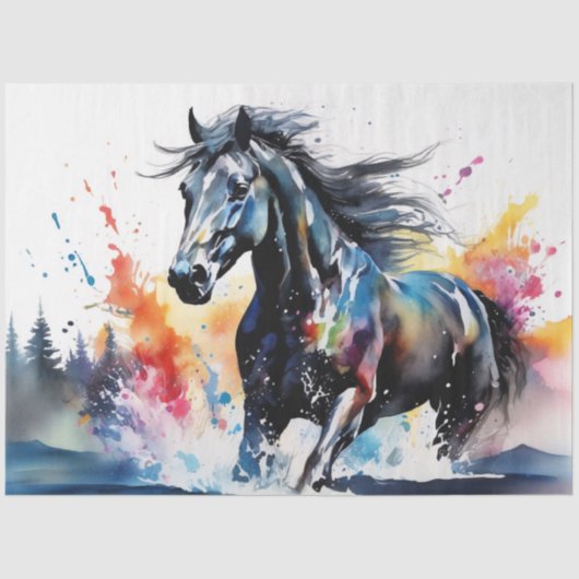 Farbfarbiges Papier für das Pferdegeflecht (Vorderseite)