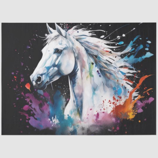 Farbfarbiges Papier für das Pferdegeflecht (Vorderseite)