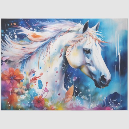 Farbfarbiges Papier für das Pferdegeflecht (Vorderseite)