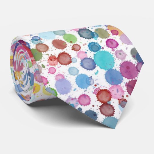 Farbfarbiges Punktmuster Krawatte (Gerollt)