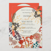 FARBFARBIL BOHO FLORAL EINLADUNG (Vorne/Hinten)